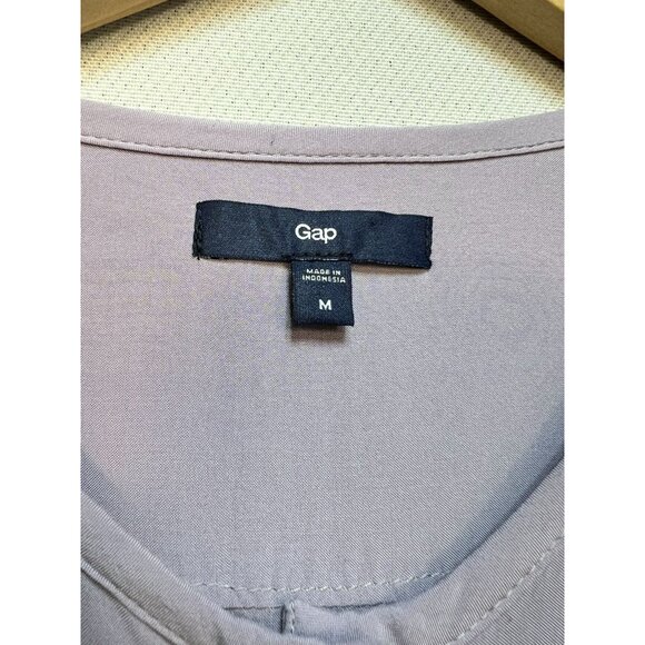 Gap Womens Long Sleeve Blouse Top Size M Mauve Ruffle Top Business Travel Chic - Picture 4 of 11